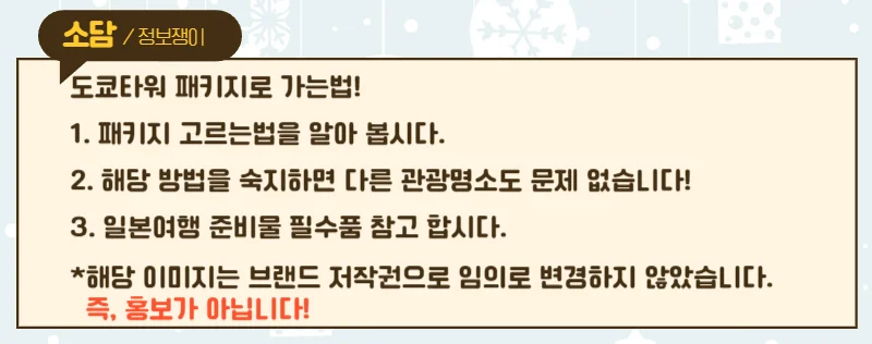 도쿄타워 패키지 여행으로 관광명소 가보자!