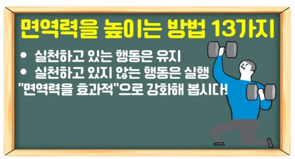 감기 잔병치레 예방 면역력 높이는 방법 13가지