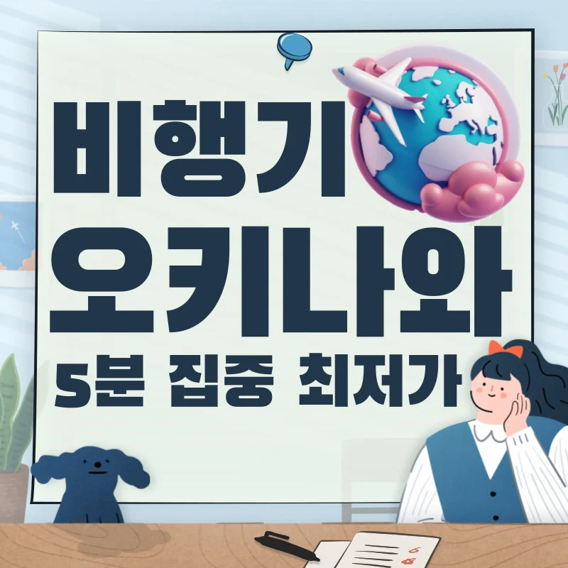 오키나와 항공권 비행기표 저렴하게 비교 5분만 집중하자!