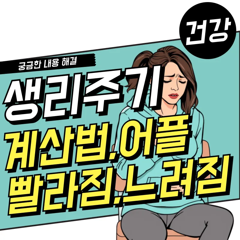 생리주기 계산 어플과 빨라짐과 느려짐이 생기는 이유