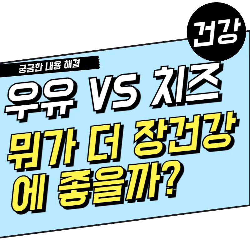 우유랑 치즈 장 건강에 더 이로운 장단점 비교!